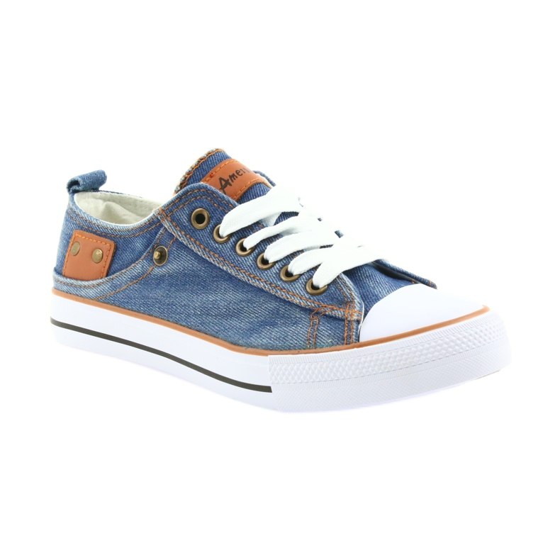 American Club dk jeans tied sneakers blue 1