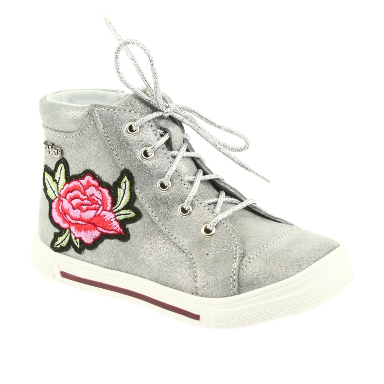 Boots and shoes for girls silver Ren But 3237 grey 1