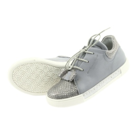 Girls' leather shoes RenBut 3303, gray and silver grey 5 Girls' leather shoes RenBut 3303, gray and silver grey 5