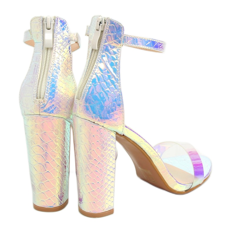 Sandals petrol silver color BD344 Silver grey multicolored 1