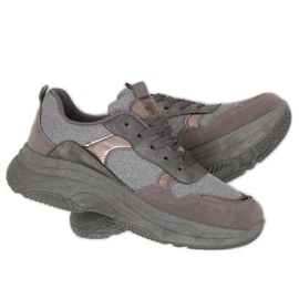 Gray sports shoes B318-18 Silver grey 1