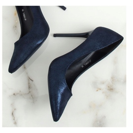 Navy blue high heels AT-0596-L Blue 1