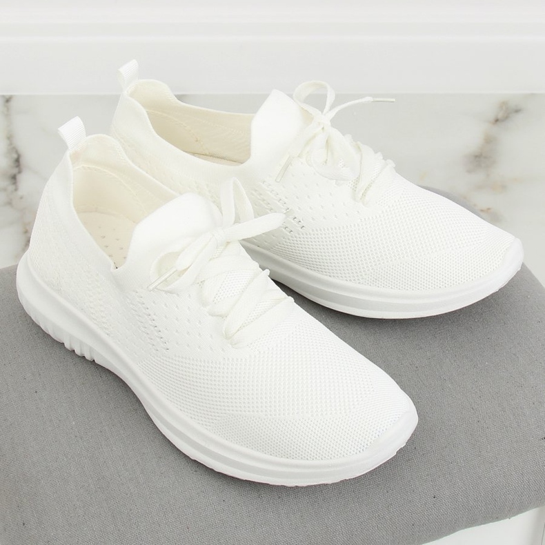 White LX-9837 White sports shoes 2