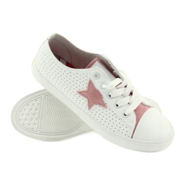 Big Star Women's sneakers decorated with a star 274691 white 1