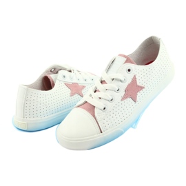 Big Star Women's sneakers decorated with a star 274691 white 5