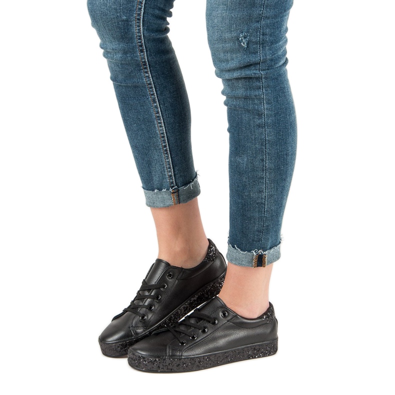 Sneakers With Glitter Sole black 2