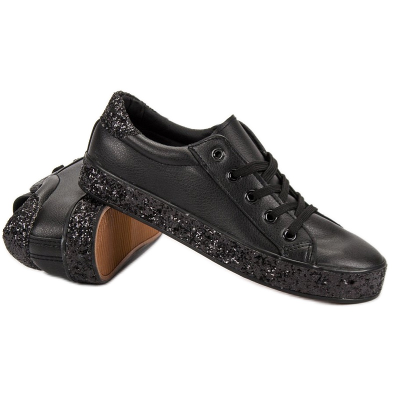 Sneakers With Glitter Sole black 1