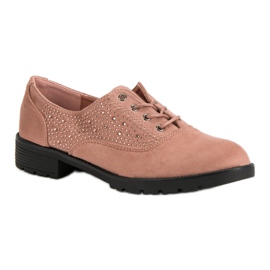 Powder Suede Brogues pink 1 Powder Suede Brogues pink 1