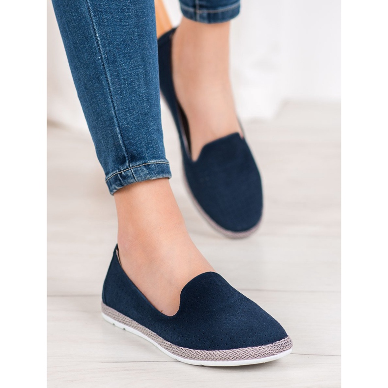 Filippo Leather Openwork Lords blue 1