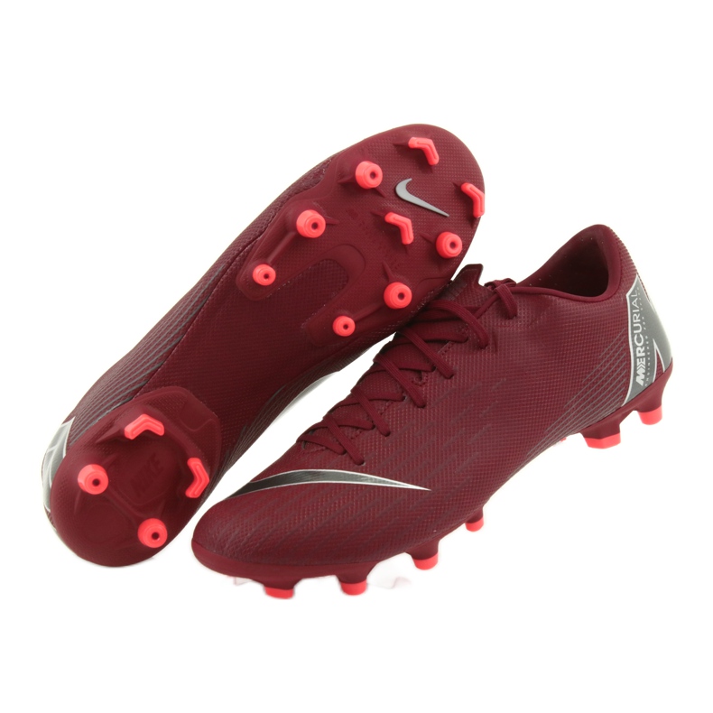 Nike Mercurial Vapor 12 Academy FG M AH7375-606 soccer shoes claret red 6
