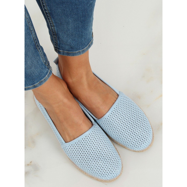 Blue mesh espadrilles JX1029 L.BLUE 2
