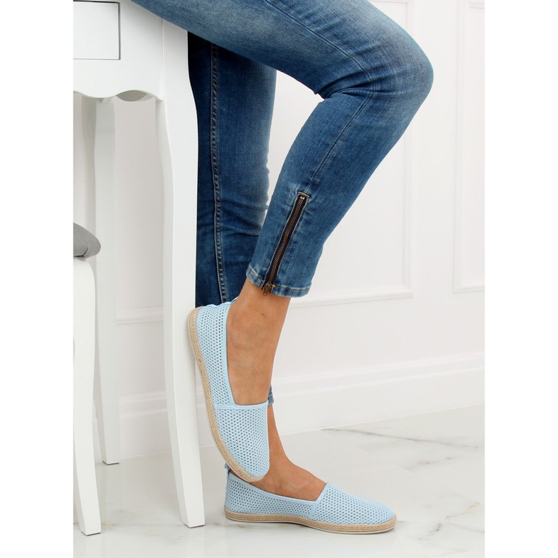 Blue mesh espadrilles JX1029 L.BLUE 1