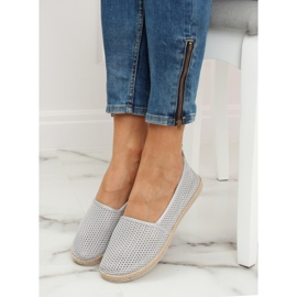 Gray mesh espadrilles JX1029 Gray grey 1