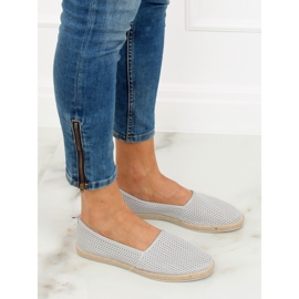 Gray mesh espadrilles JX1029 Gray grey 2