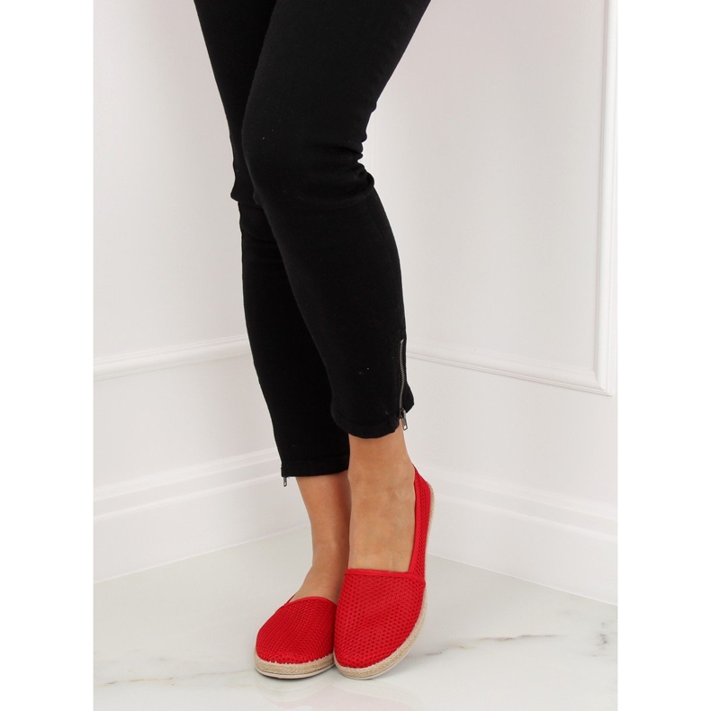 Espadrilles made of red mesh JX1029 Red 2