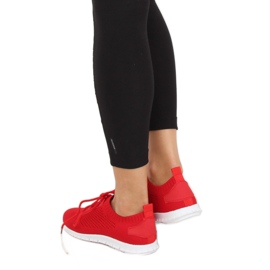 Red sock sports shoes K-379 Red 2