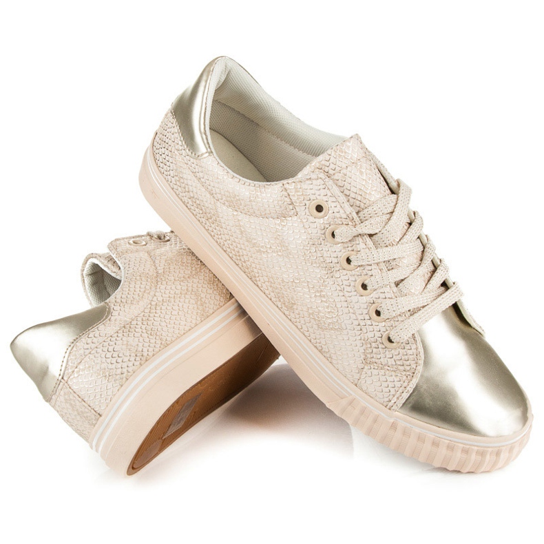 Sneakers With Shiny Toe brown 1