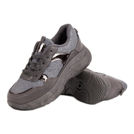 Glitter Sneakers On The Platform grey 1