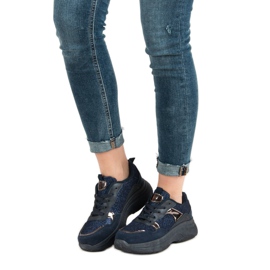 Navy Blue Sneakers On The Platform 1