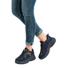 Navy Blue Sneakers On The Platform 2
