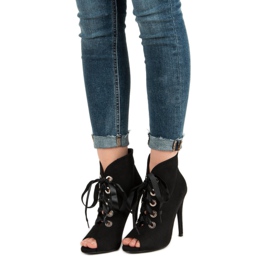 Bestelle Tied Open Toe Boots black 1