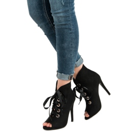 Bestelle Tied Open Toe Boots black 2