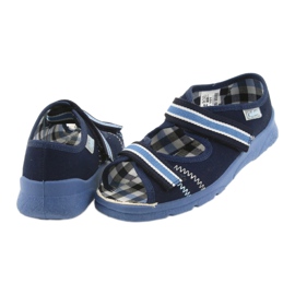 Sandals children's shoes Befado 969x101 navy blue velcro white 5