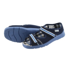 Sandals children's shoes Befado 969x101 navy blue velcro white 4