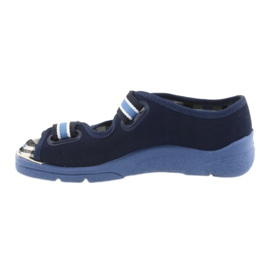 Sandals children's shoes Befado 969x101 navy blue velcro white 2