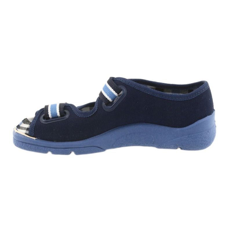 Sandals children's shoes Befado 969x101 navy blue velcro white 2