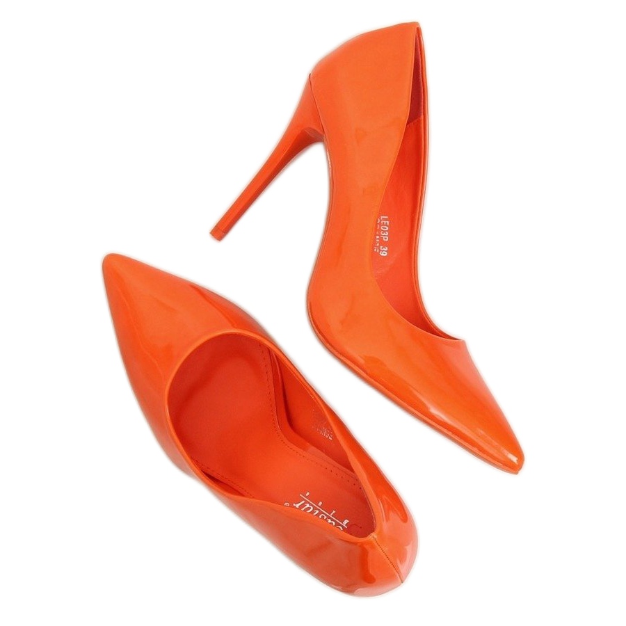 womens orange pumps
