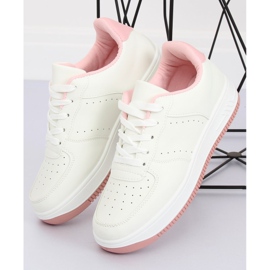 White and pink LV75P Pink sports shoes 1