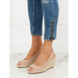 Espadrilles on a beige wedge YY29P Beige 2