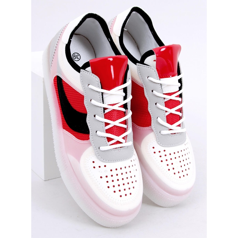 Red creepersy sneakers LA51P Red white 1