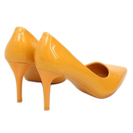 Yellow women's high heels LE011P Yellow 1