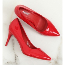 Red women's high heels LE011P Red 2