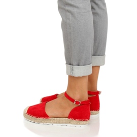 Red women's espadrilles JH85 Red 2