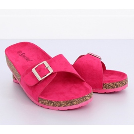 Fuchsia suede CK61P Fushia slippers pink 1