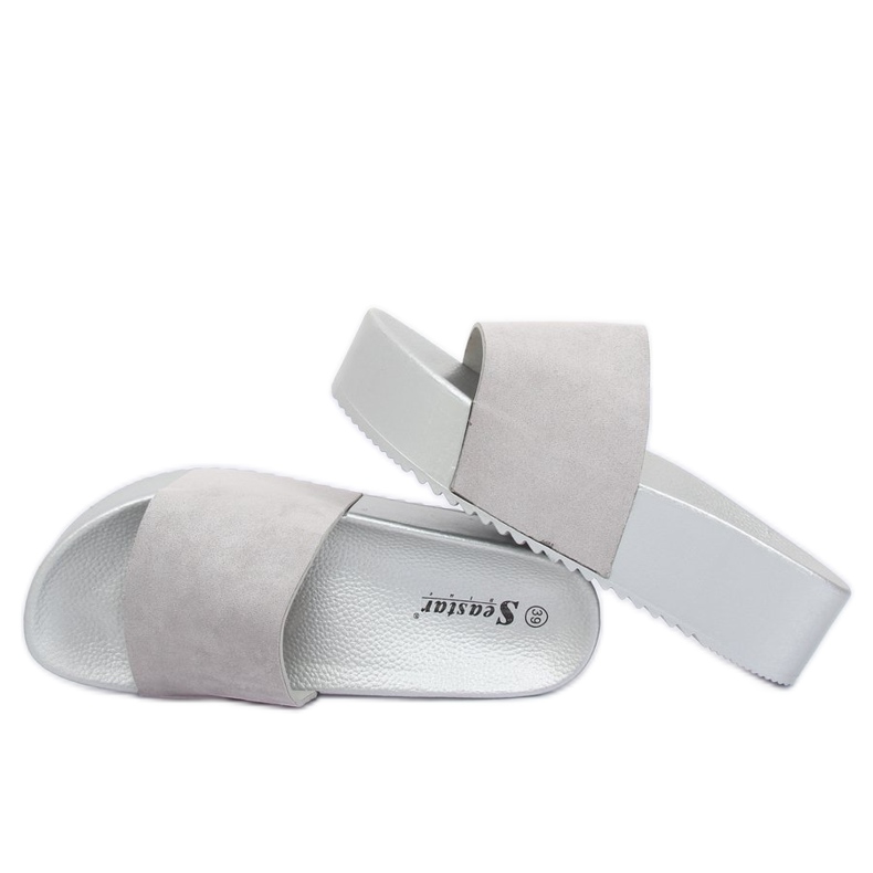 Gray CK76P Gray high-soled slippers grey 1