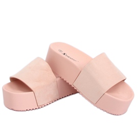 Pink CK76P Pink high-soled slippers 1 Pink CK76P Pink high-soled slippers 1