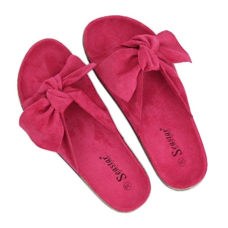 Fuchsia suede CK02P Fushia slippers pink 1