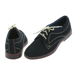 Gregors Boys shoes 141 leather navy blue insert 4