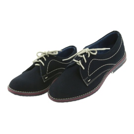 Gregors Boys shoes 141 leather navy blue insert 3