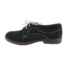Gregors Boys shoes 141 leather navy blue insert 2