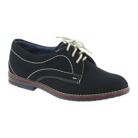 Gregors Boys shoes 141 leather navy blue insert 1