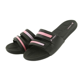 Slippers recreational women's swimming pool shoes Rider 82503 black pink 3