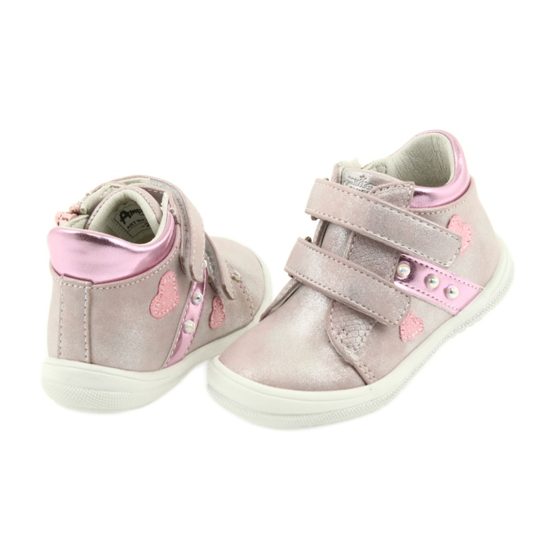 American Club ADI sports shoes for children in American hearts grey pink 4 American Club ADI sports shoes for children in American hearts grey pink 4