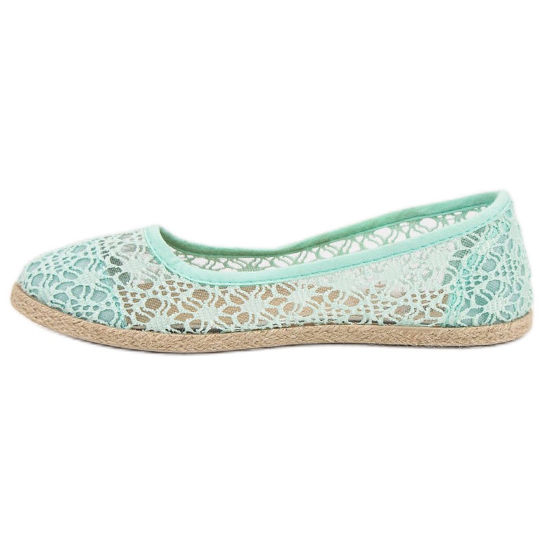 Mint Lace Ballerinas green 2