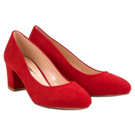 Seastar Suede Pumps On A Pillar red 2