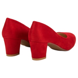 Seastar Suede Pumps On A Pillar red 1